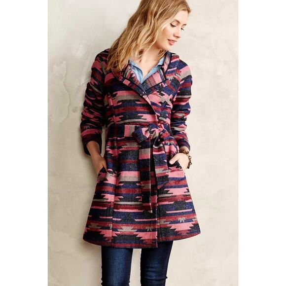 Tabitha Leona Wrap Coat Size M - Picture 1 of 8